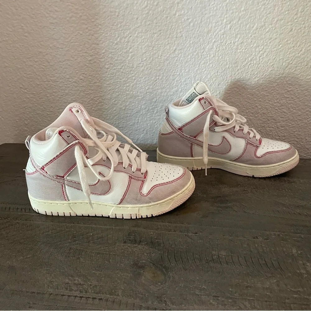 Nike Dunk Hi 1985 Barely Rose Denim Casual Shoe DQ8799-100 Men's Sz 6